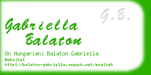 gabriella balaton business card